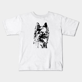 German Shepherd Pen and Ink Art Kids T-Shirt